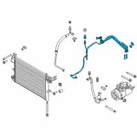 OEM 2019 Ford Police Interceptor Utility Evaporator Tube Diagram - EB5Z-19A834-C