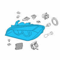 OEM BMW X1 Right Headlight Diagram - 63-11-7-436-466