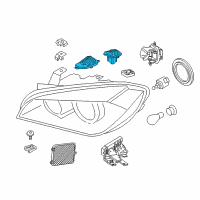 OEM BMW X1 Headlight Headlamp Bulb Left Diagram - 63-11-7-428-791