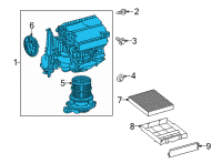 OEM 2022 Lexus UX250h Blower Assembly Diagram - 87130-42470