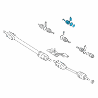 OEM 2018 Hyundai Sonata Boot Kit-Front Axle Differential Side RH Diagram - 49583-C1050