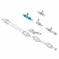 OEM 2019 Hyundai Sonata Joint & Boot Kit-Front Axle Wheel Diagram - 49580-C2260