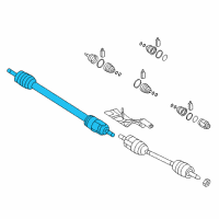 OEM 2019 Hyundai Sonata Shaft Assembly-Drive, RH Diagram - 49501-C2260