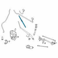 OEM 2016 Nissan Quest Window Wiper Blade Assembly Diagram - 28890-1JA1A