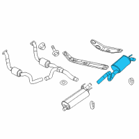 OEM Chrysler Aspen Exhaust Muffler And Tailpipe Diagram - 68044067AA