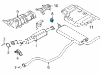 OEM Nissan Sentra Mounting-Exhaust, Rubber Diagram - 20651-6LA4B