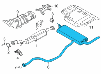 OEM Nissan Sentra MUFFLER Assembly-Exhaust, Main Diagram - 20100-6LB2A