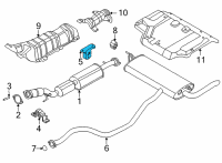 OEM 2020 Nissan Sentra Mounting Assy-Exhaust, Rubber Diagram - 20650-6LA2A