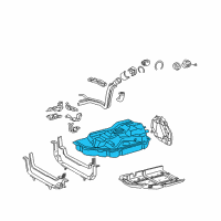 OEM 2011 Lexus RX450h Fuel Tank Sub-Assembly Diagram - 77001-48112