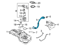 OEM 2021 Kia Seltos Filler Neck & Hose A Diagram - 31030Q5500