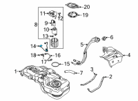 OEM 2022 Hyundai Kona Fuel Pump Sender Assembly Diagram - 94460-J9200