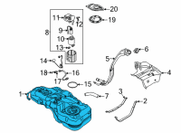 OEM 2022 Kia Seltos Fuel Tank Assembly Diagram - 31150Q5500