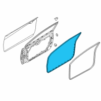 OEM Hyundai Elantra Coupe Weatherstrip Assembly-Front Door Side LH Diagram - 82130-3X200