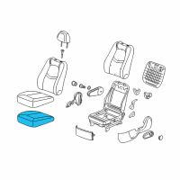 OEM 2008 Chevrolet HHR Pad Asm-Driver Seat Cushion Cover Diagram - 21993923