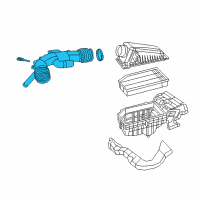 OEM Jeep Wrangler Air Cleaner Hose Diagram - 68310338AC