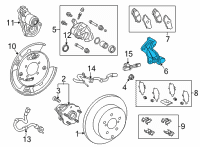 OEM 2022 Toyota Highlander Caliper Mount Diagram - 47821-0E110