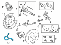 OEM Toyota Highlander Brake Hose Diagram - 90947-A2122