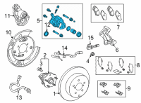 OEM 2021 Toyota Highlander Caliper Assembly Diagram - 47850-0E110