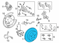 OEM 2021 Toyota Highlander Rotor Diagram - 42431-0E070