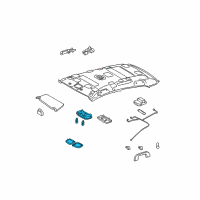 OEM Toyota Yaris Map Lamp Assembly Diagram - 81260-52030-B0