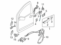 OEM Nissan Frontier ROD-KEY LOCK, LH Diagram - 80515-9BU0A