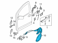 OEM 2022 Nissan Frontier LOCK & REMOTE CONTROL ASSY-FRONT DOOR, RH Diagram - 80500-9BU0B