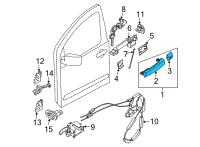 OEM 2011 Nissan Frontier Front Door Outside Handle Assembly, Left Diagram - 806B1-ZP40D