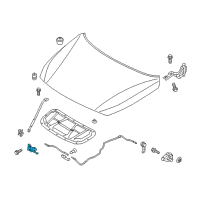 OEM 2018 Hyundai Elantra GT Latch Assembly-Hood Diagram - 81130-G3000