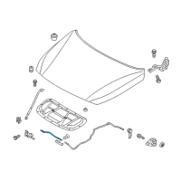 OEM Hyundai Elantra GT Cable Assembly-Hood Latch Release Diagram - 81190-G3100