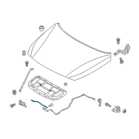 OEM 2018 Hyundai Elantra GT Cable Assembly-Hood Latch Release Diagram - 81190-G3100
