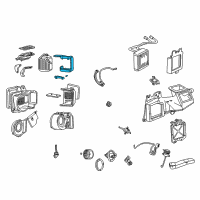 OEM 2002 Ford F-350 Super Duty Evaporator Core Seal Diagram - F81Z-19D578-AA