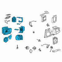 OEM 2004 Ford F-350 Super Duty Evaporator Assembly Diagram - 5C3Z-19B555-BA