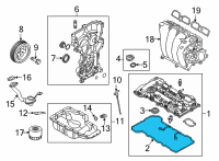 OEM Hyundai Gasket-Rocker Cover Diagram - 22441-2E700