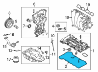 OEM 2018 Kia Forte5 Gasket-Rocker Cover Diagram - 224412E700