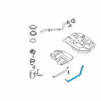 OEM 2003 Kia Rio Strap-Fuel Tank Diagram - 0K31A42720A