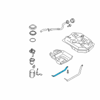 OEM 2003 Kia Rio Strap-Fuel Tank Diagram - 0K31A42710A