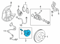 OEM Toyota Corolla Cross Hub Assembly Diagram - 42450-0A040