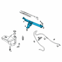 OEM 2002 BMW X5 Windshield Wiper Motor Diagram - 61-61-7-111-535