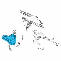 OEM 2006 BMW X5 Washer Fluid Reservoir Diagram - 61-66-8-252-722