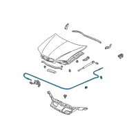 OEM Acura CL Wire Assembly, Hood Diagram - 74130-S3M-A02
