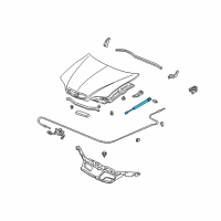 OEM 1999 Acura TL Stay Assembly, Hood Opener Diagram - 74145-S3M-A00