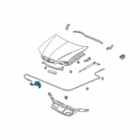 OEM Acura CL Lock Assembly, Hood Diagram - 74120-S3M-A01