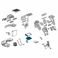 OEM Chevrolet Heater Core Diagram - 23176934