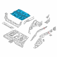 OEM 2017 BMW X1 Trunk Floor Diagram - 41-00-7-402-459