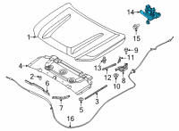 OEM 2022 Nissan Frontier MALE ASSY-HOOD LOCK Diagram - 65601-9BU0A