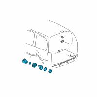 OEM 2003 Chevrolet Venture Distance Sensor Diagram - 88891837