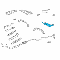 OEM 1999 Pontiac Grand Am Exhaust Muffler Assembly (W/Tail Pipe)(Dual Exhaust) Diagram - 22657994