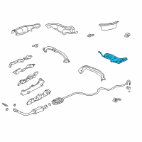 OEM 2004 Oldsmobile Alero Exhaust Muffler (W/Tail Pipe) Diagram - 22657995