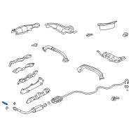 OEM 2003 Chevrolet Impala Heat Shield Stud Diagram - 10182334