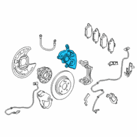 OEM 2019 Infiniti QX30 Caliper Assy-Rear RH, W/O Pad & Shim Diagram - 44001-5DA0B